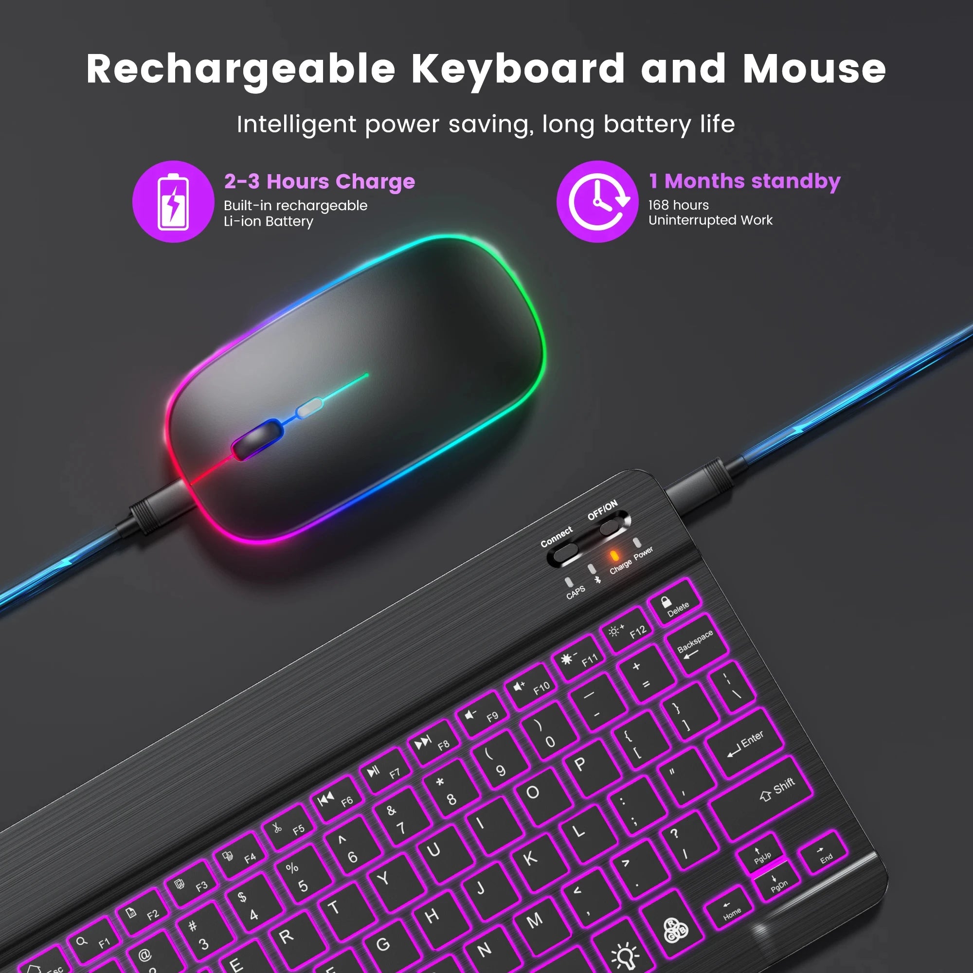 Compact RGB Bluetooth Mini Keyboard