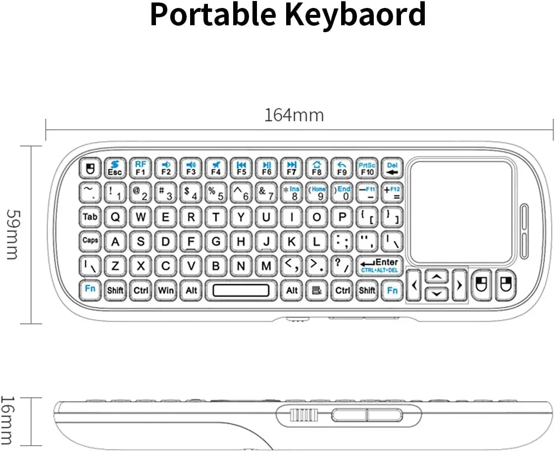Mini Smart Keyboard with Touchpad